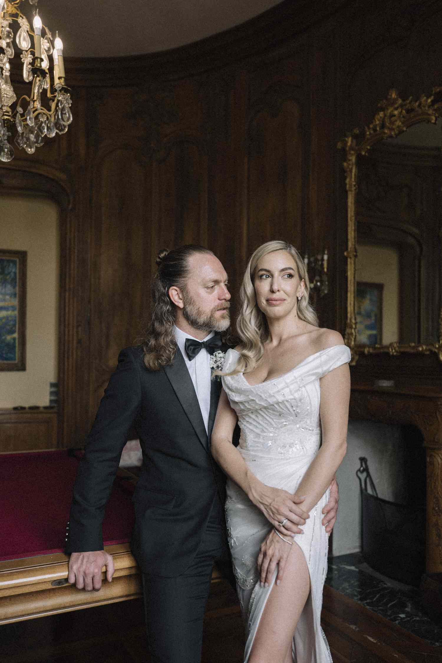 Designer Katherine Tash at her wedding in Province