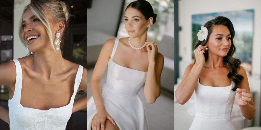 Wedding Accessories by Neckline - square neck