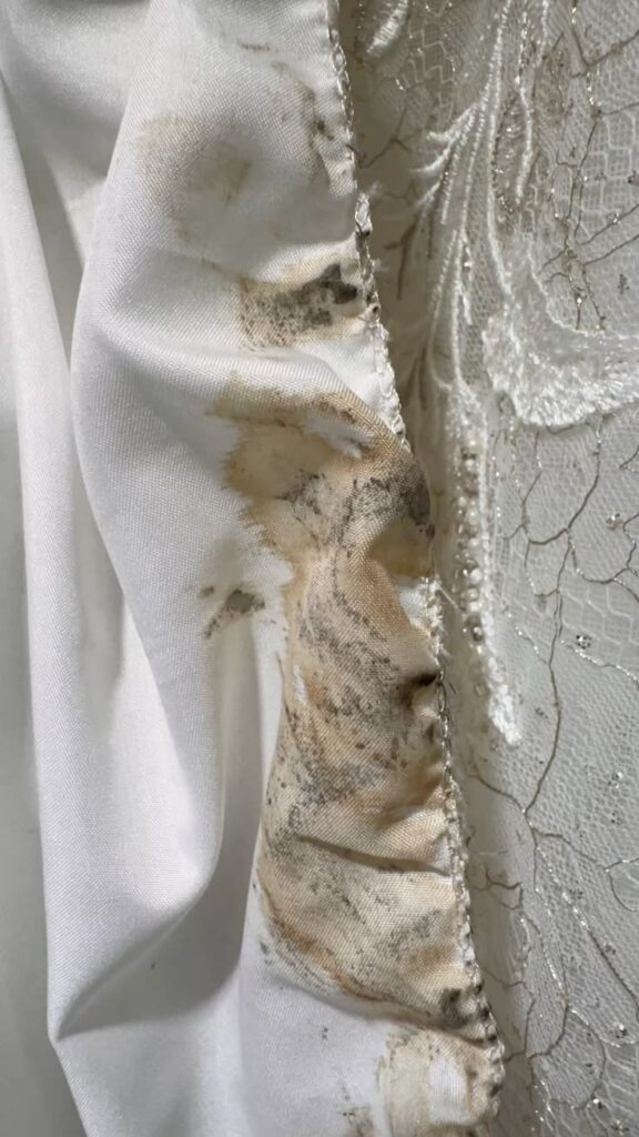 Wedding dress cleaning