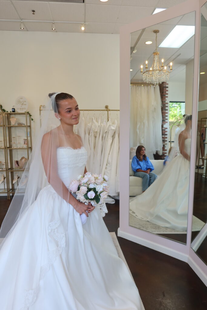 Bride who knows the wedding dress she has on is the one at La Mariée Boutique