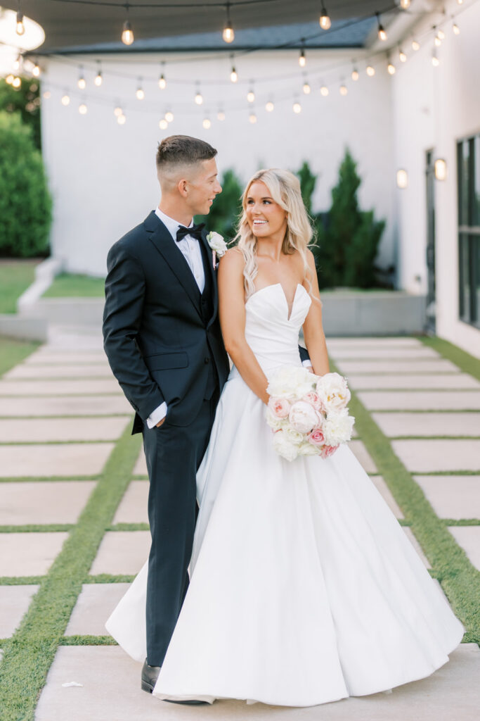 La Mariée Real bride, Lakin, & her husband, Bobby, on their wedding day.